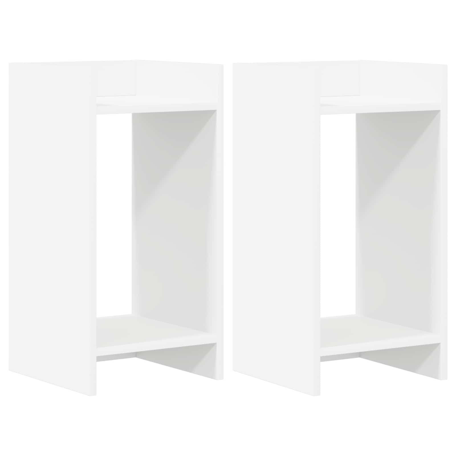 Plantenstandaard 2 pcs Wit 30 x 30 x 60 cm Geconstrueerd hout is nu te koop bij PeponiXL, paradijselijk wonen!