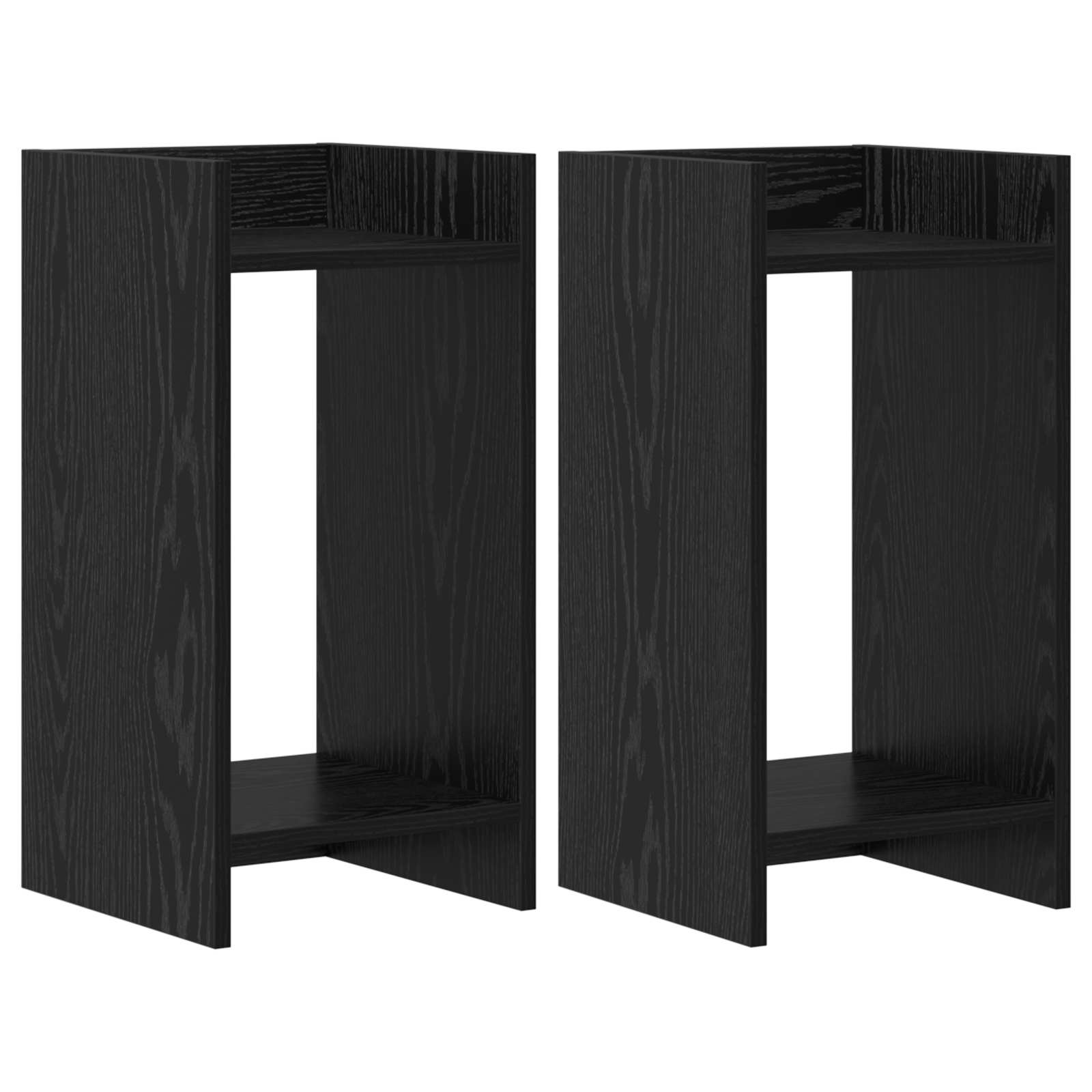 Plantenstandaard Zwarte Eik 30 x 30 x 60 cm Geconstrueerd hout is nu te koop bij PeponiXL, paradijselijk wonen!