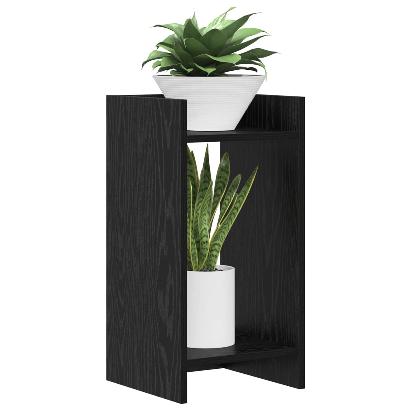Plantenstandaard Zwarte Eik 30 x 30 x 60 cm Geconstrueerd hout is nu te koop bij PeponiXL, paradijselijk wonen!