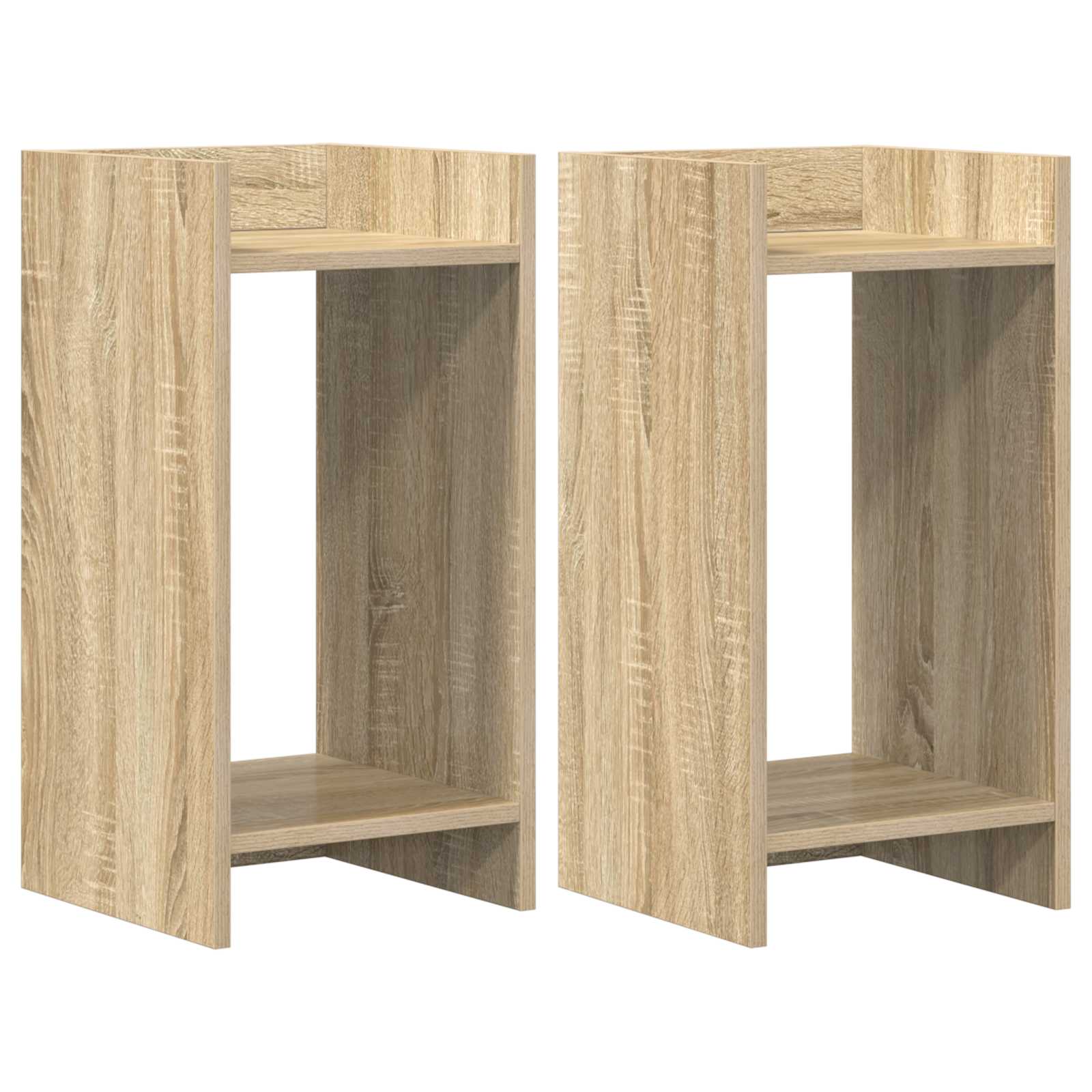 Plantenstandaard met plank 2 pcs Sonoma Eiken 30 x 30 x 60 cm is nu te koop bij PeponiXL, paradijselijk wonen!
