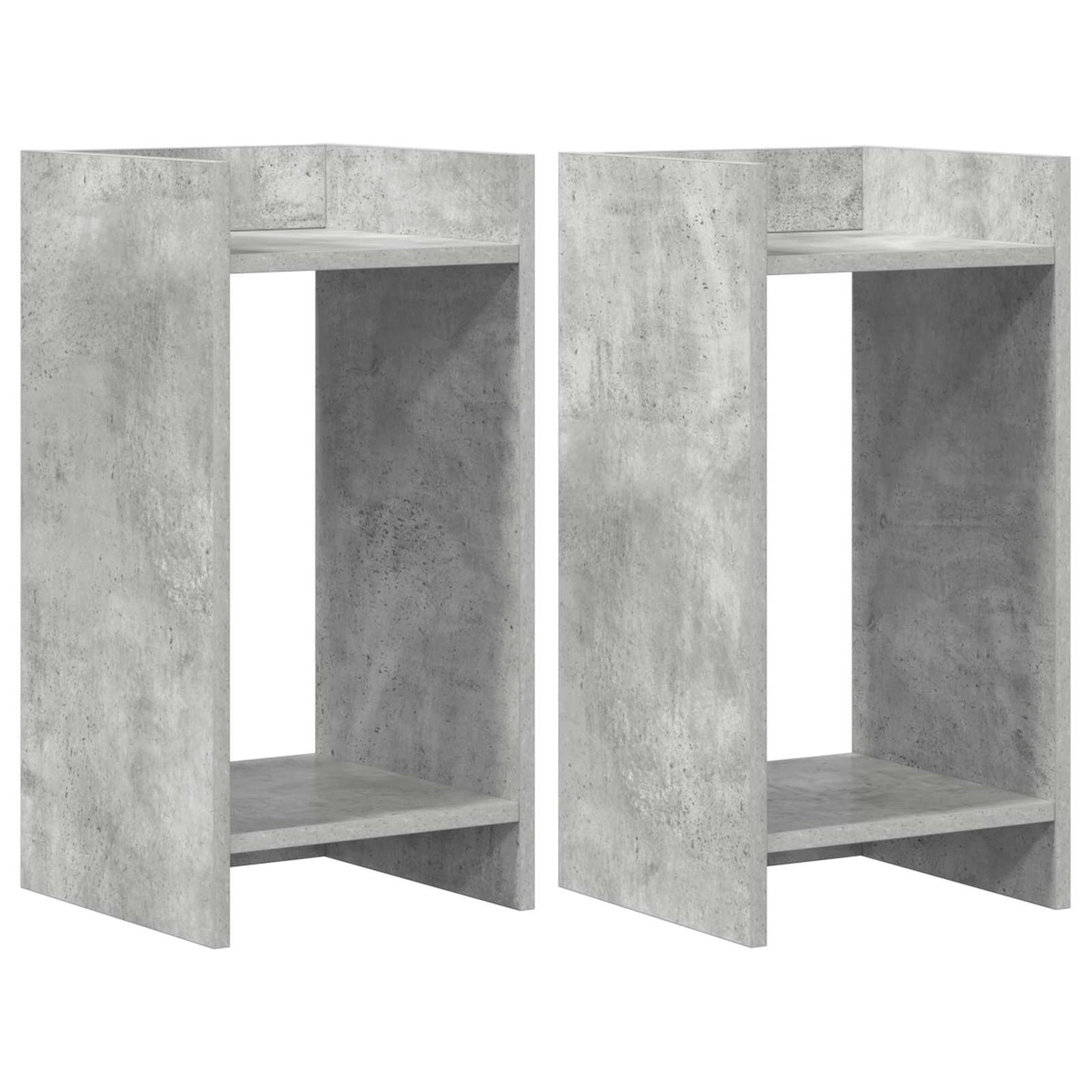 Plantenstandaard met plank 2 pcs Beton Grijs 30 x 30 x 60 cm is nu te koop bij PeponiXL, paradijselijk wonen!