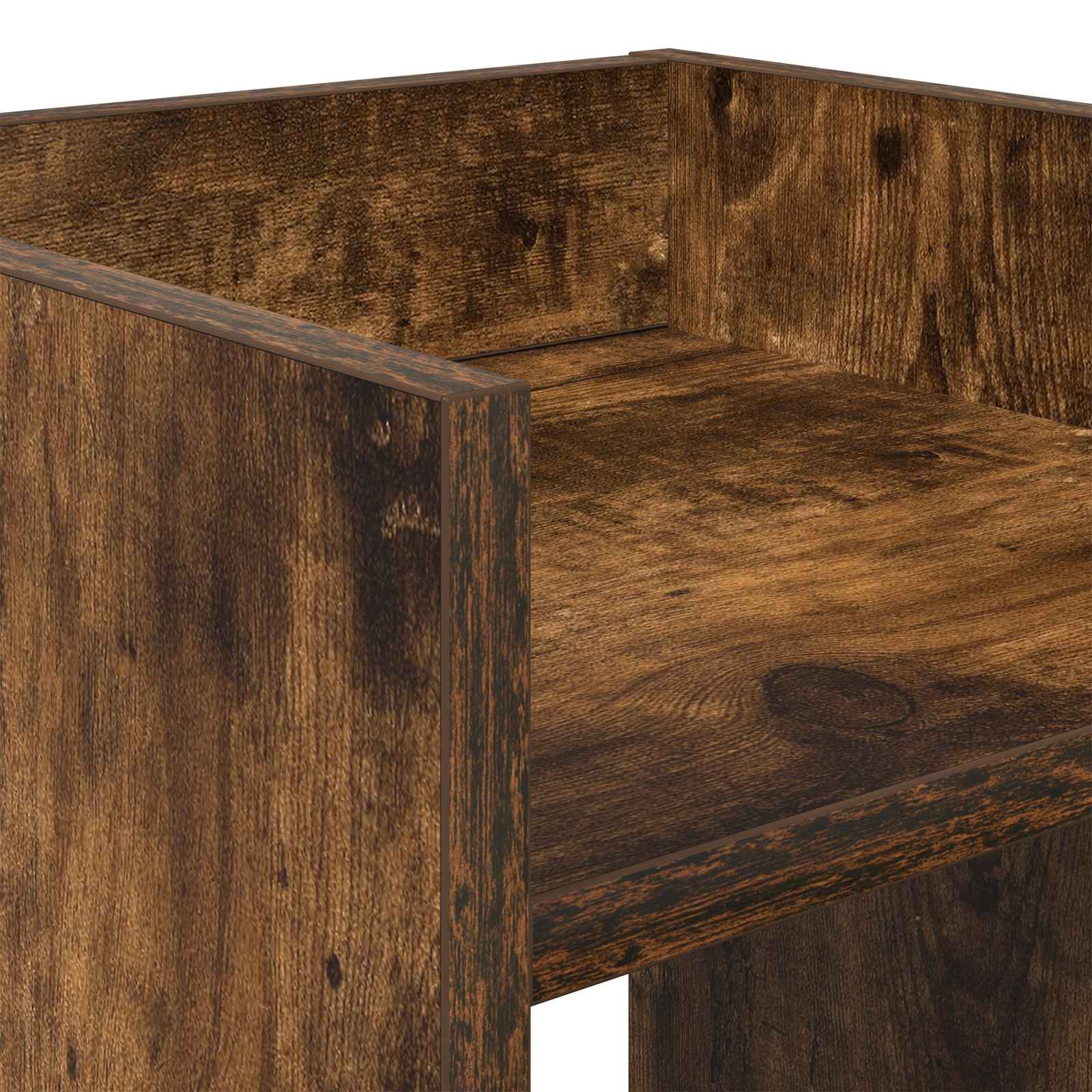 Plantenstandaard met plank 2 pcs Gerookte Eik 30 x 30 x 60 cm is nu te koop bij PeponiXL, paradijselijk wonen!