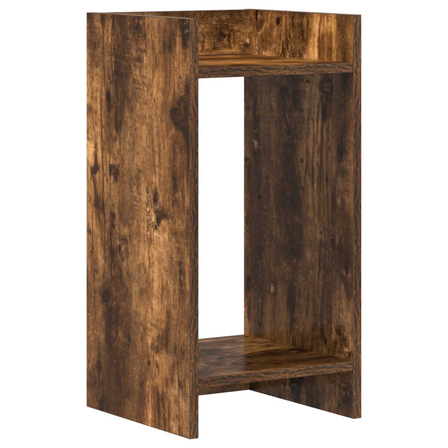 Plantenstandaard met plank 2 pcs Gerookte Eik 30 x 30 x 60 cm is nu te koop bij PeponiXL, paradijselijk wonen!