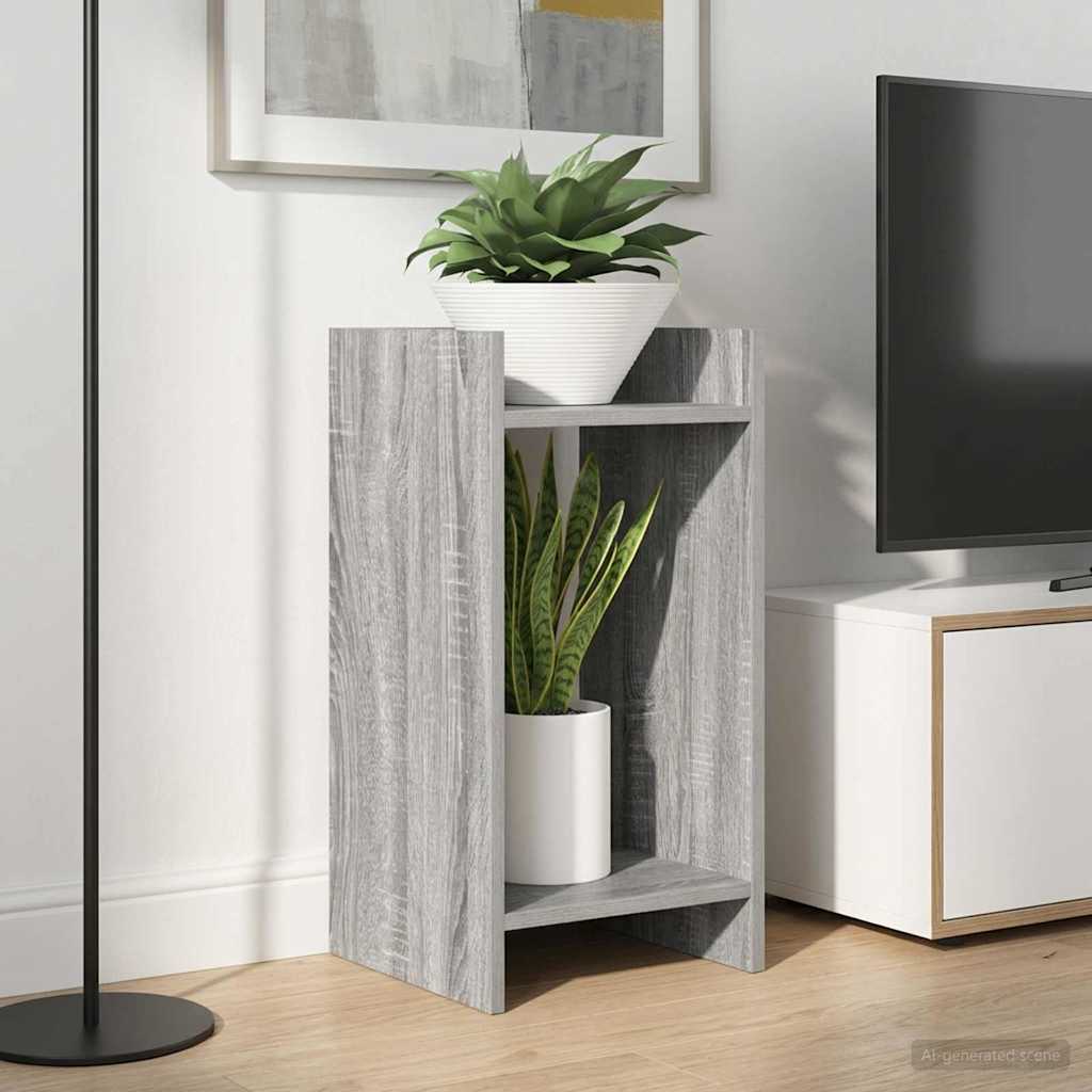 Plantenstandaard met plank 2 pcs Grijze Sonoma 30 x 30 x 60 cm is nu te koop bij PeponiXL, paradijselijk wonen!