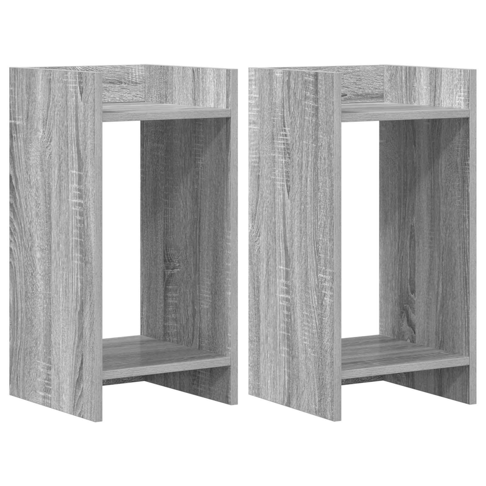 Plantenstandaard met plank 2 pcs Grijze Sonoma 30 x 30 x 60 cm is nu te koop bij PeponiXL, paradijselijk wonen!