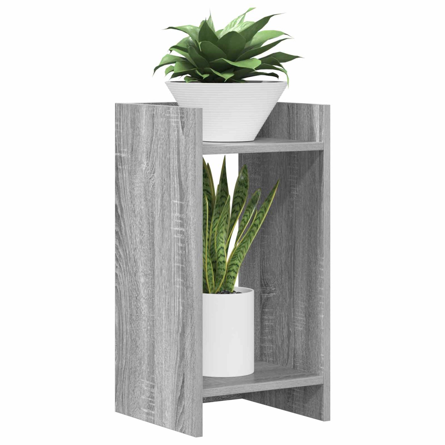 Plantenstandaard met plank 2 pcs Grijze Sonoma 30 x 30 x 60 cm is nu te koop bij PeponiXL, paradijselijk wonen!