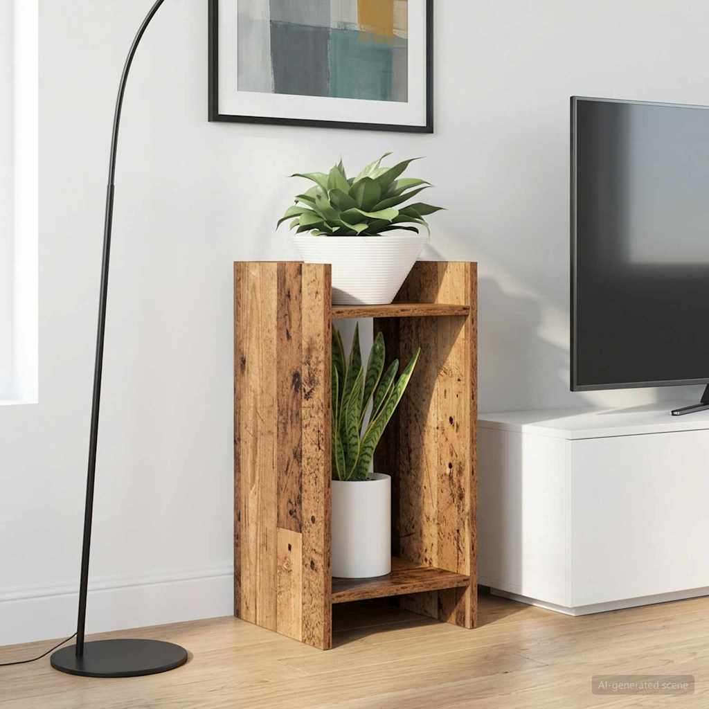 Plantenstandaard met plank 2 pcs Oudhout 30 x 30 x 60 cm is nu te koop bij PeponiXL, paradijselijk wonen!