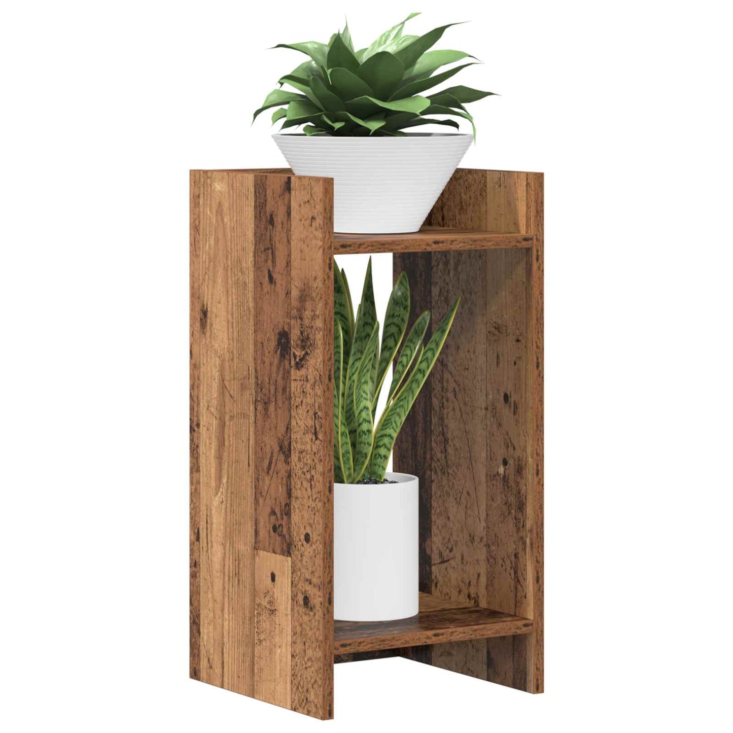 Plantenstandaard met plank 2 pcs Oudhout 30 x 30 x 60 cm is nu te koop bij PeponiXL, paradijselijk wonen!