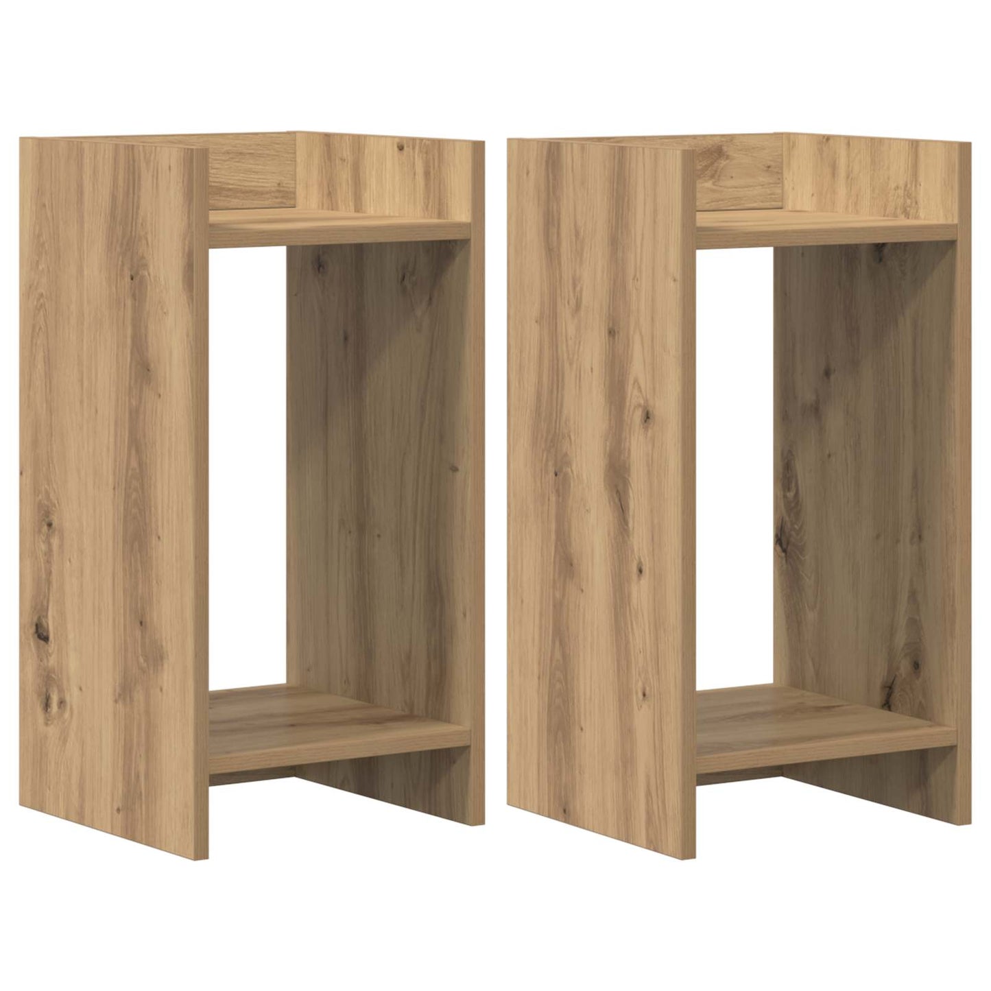 Plantenstandaard met plank 2 pcs Artisan Eik 30 x 30 x 60 cm is nu te koop bij PeponiXL, paradijselijk wonen!