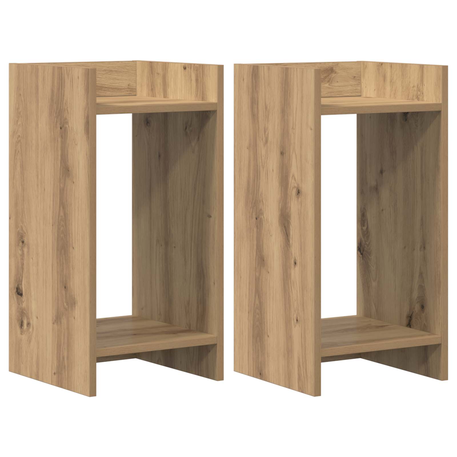 Plantenstandaard met plank 2 pcs Artisan Eik 30 x 30 x 60 cm is nu te koop bij PeponiXL, paradijselijk wonen!