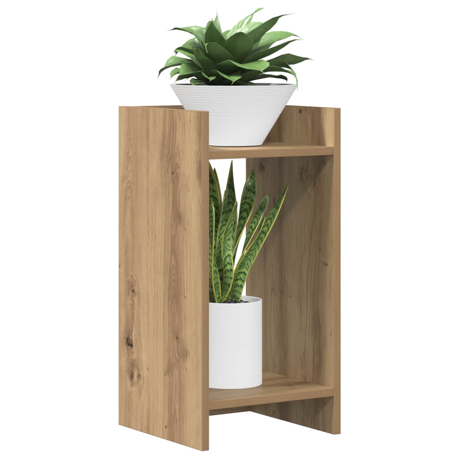 Plantenstandaard met plank 2 pcs Artisan Eik 30 x 30 x 60 cm is nu te koop bij PeponiXL, paradijselijk wonen!
