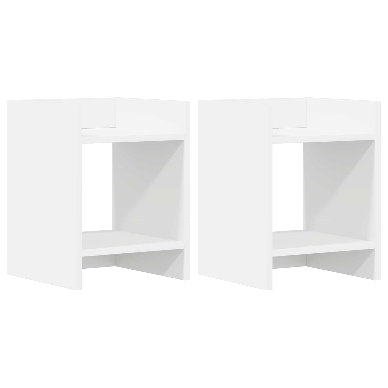 Plantenstandaard 2 pcs Wit 30 x 30 x 40 cm Geconstrueerd hout is nu te koop bij PeponiXL, paradijselijk wonen!
