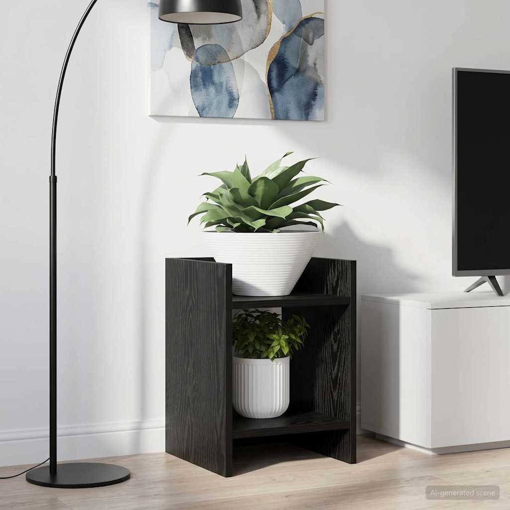 Plantenstandaard Zwarte Eik 30 x 30 x 40 cm Geconstrueerd hout is nu te koop bij PeponiXL, paradijselijk wonen!