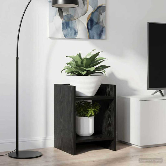 Plantenstandaard Zwarte Eik 30 x 30 x 40 cm Geconstrueerd hout is nu te koop bij PeponiXL, paradijselijk wonen!