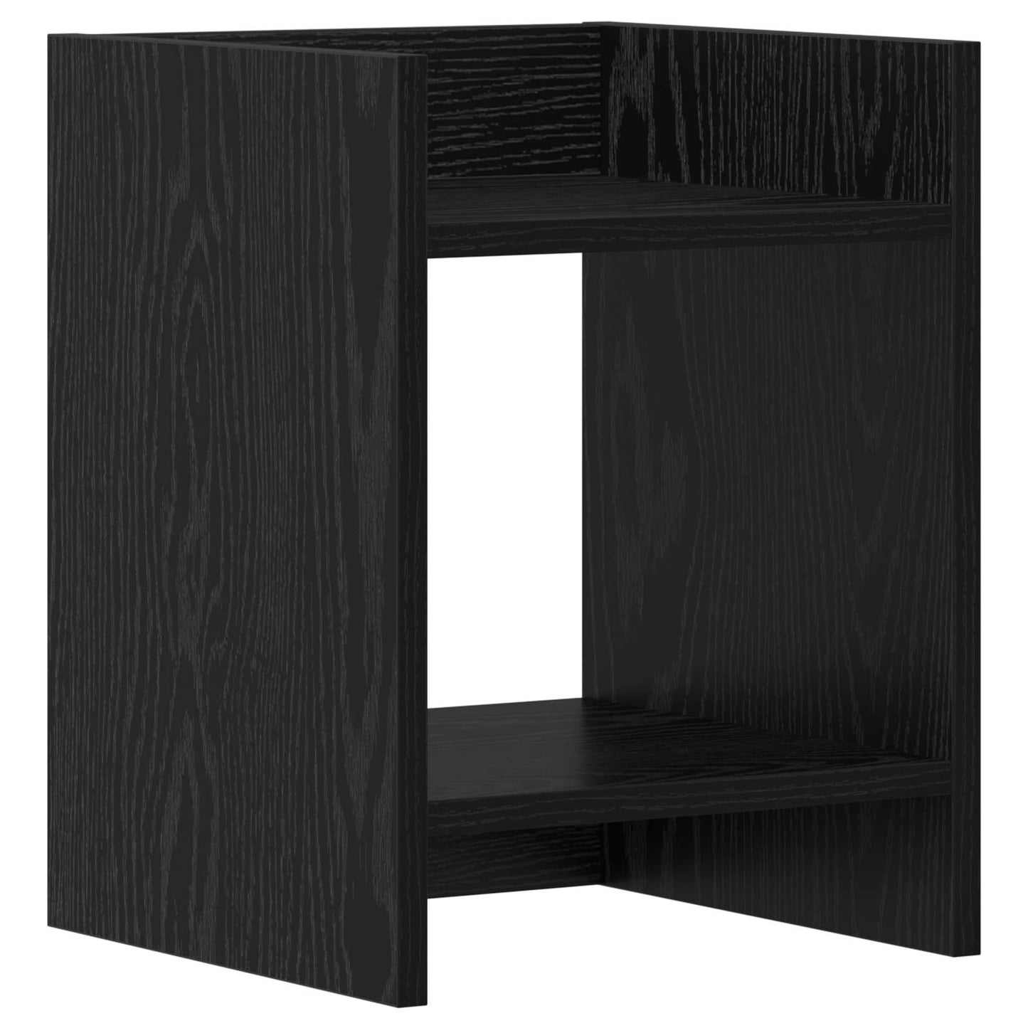 Plantenstandaard met plank 2 pcs Zwarte Eik 30 x 30 x 40 cm is nu te koop bij PeponiXL, paradijselijk wonen!