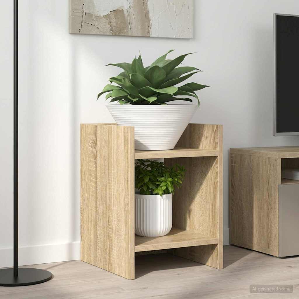 Plantenstandaard met plank 2 pcs Sonoma Eiken 30 x 30 x 40 cm is nu te koop bij PeponiXL, paradijselijk wonen!