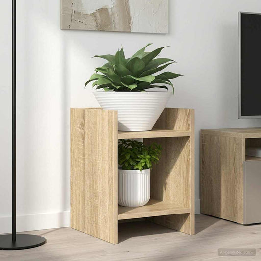 Plantenstandaard met plank 2 pcs Sonoma Eiken 30 x 30 x 40 cm is nu te koop bij PeponiXL, paradijselijk wonen!