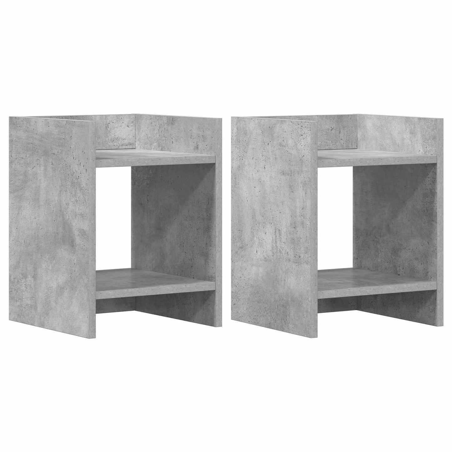 Plantenstandaard met plank 2 pcs Beton Grijs 30 x 30 x 40 cm is nu te koop bij PeponiXL, paradijselijk wonen!
