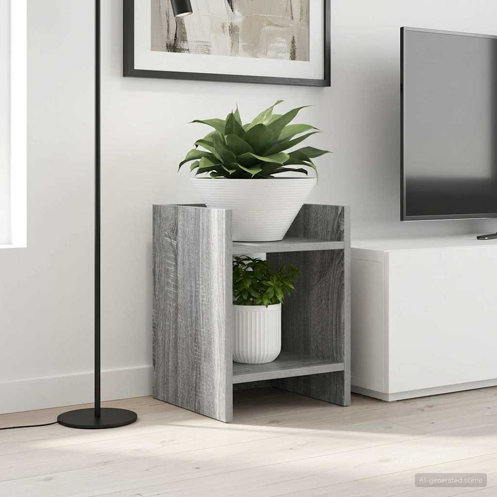 Plantenstandaard met plank Grijze Sonoma 30 x 30 x 40 cm is nu te koop bij PeponiXL, paradijselijk wonen!