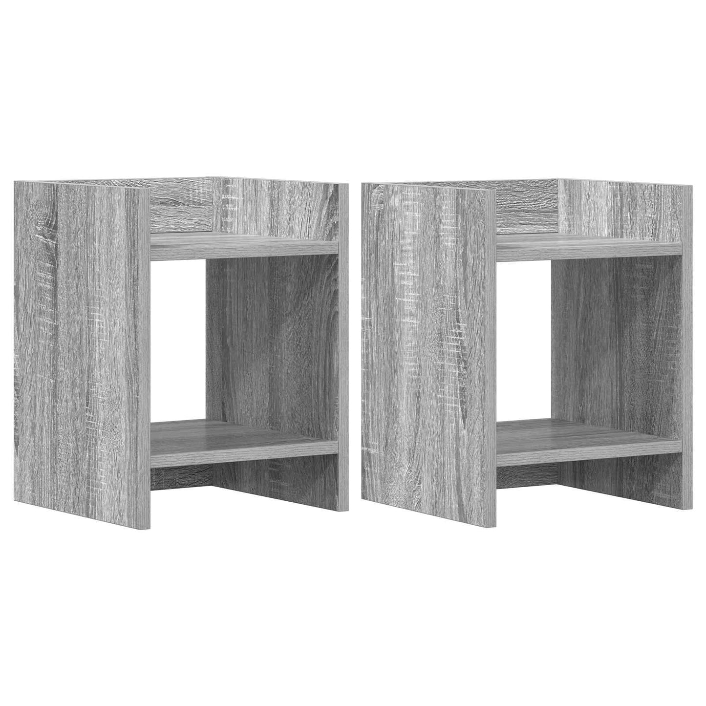 Plantenstandaard met plank 2 pcs Grijze Sonoma 30 x 30 x 40 cm is nu te koop bij PeponiXL, paradijselijk wonen!