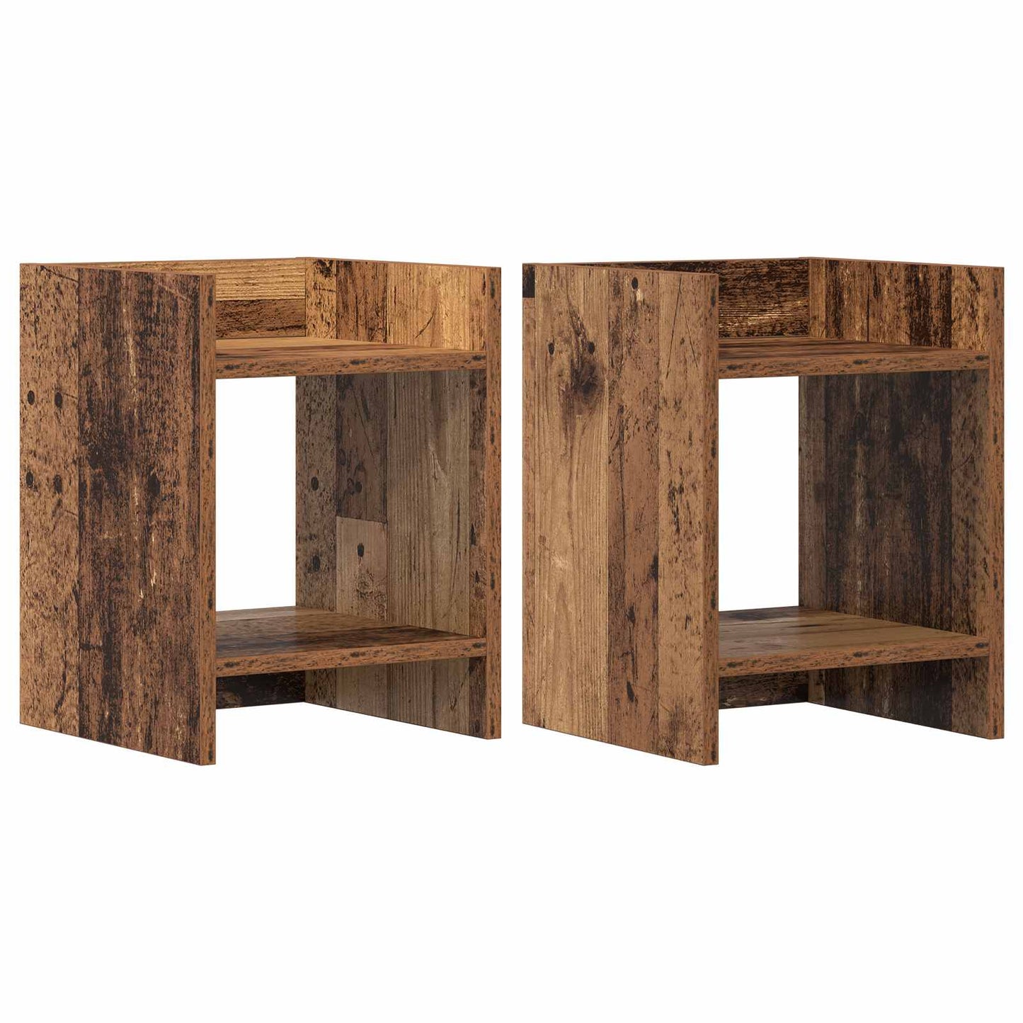 Plantenstandaard met plank 2 pcs Oudhout 30 x 30 x 40 cm is nu te koop bij PeponiXL, paradijselijk wonen!