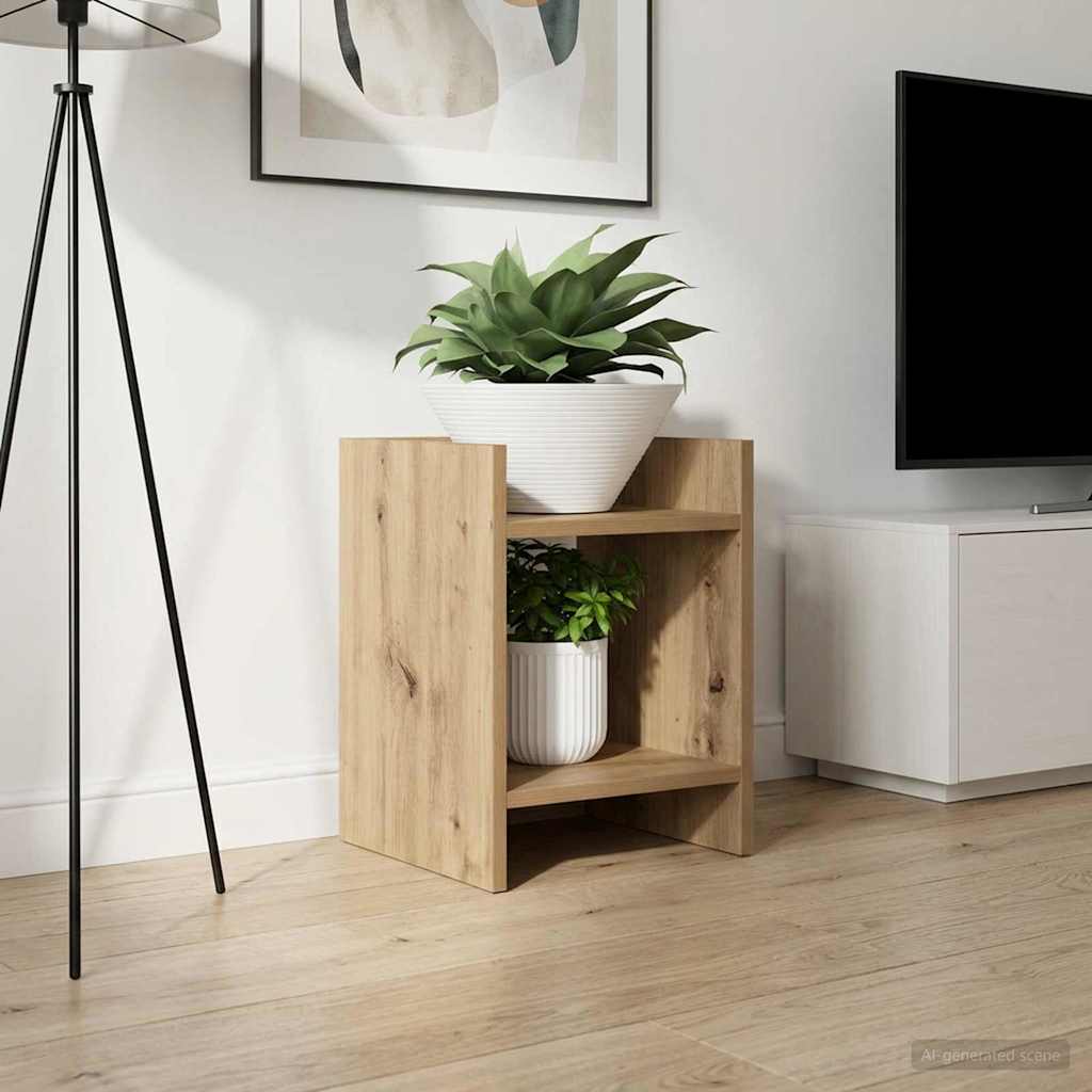 Plantenstandaard Artisan Eik 30 x 30 x 40 cm Geconstrueerd hout is nu te koop bij PeponiXL, paradijselijk wonen!