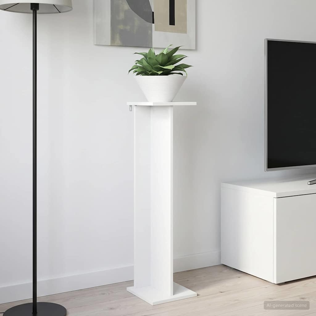 Plantenstandaard Wit 25 x 25,5 x 100,5 cm Geconstrueerd hout is nu te koop bij PeponiXL, paradijselijk wonen!