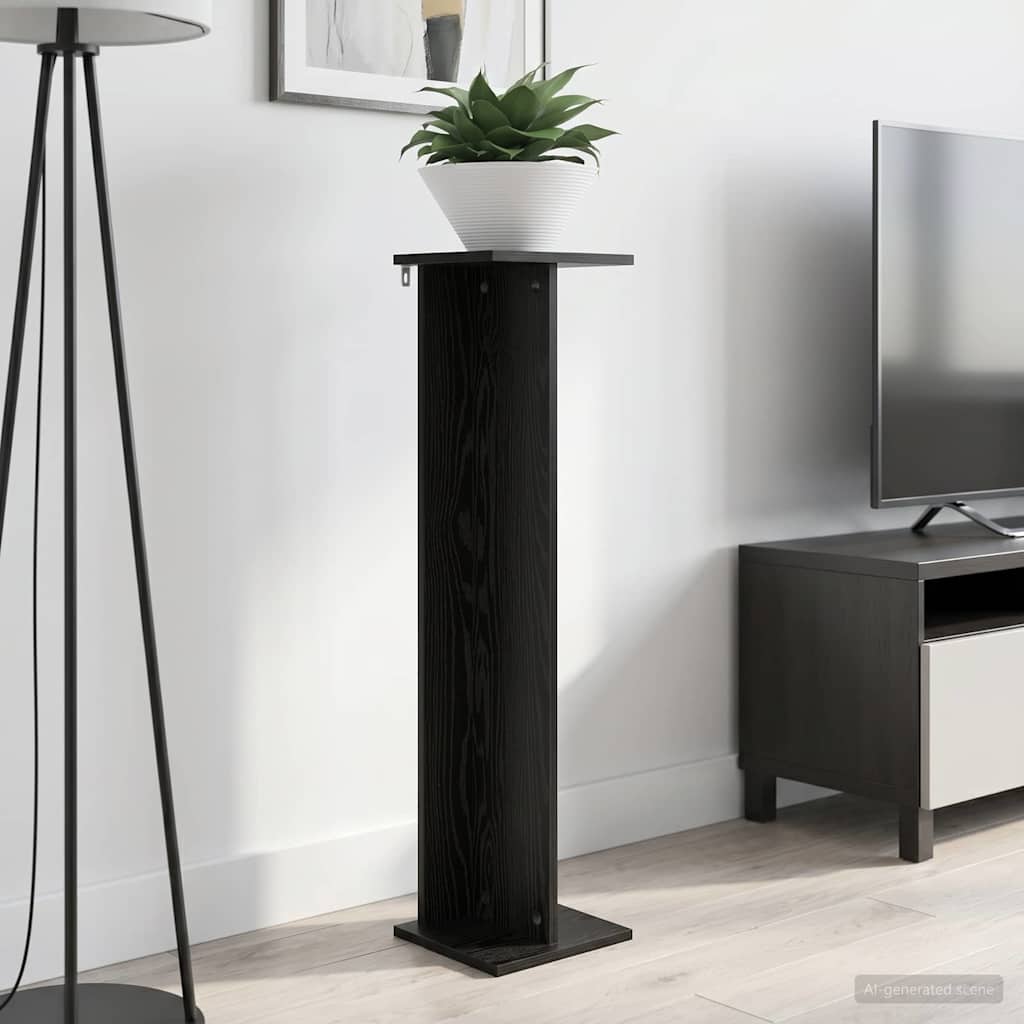 Plantenstandaard Zwarte Eik 25 x 25,5 x 100,5 cm is nu te koop bij PeponiXL, paradijselijk wonen!