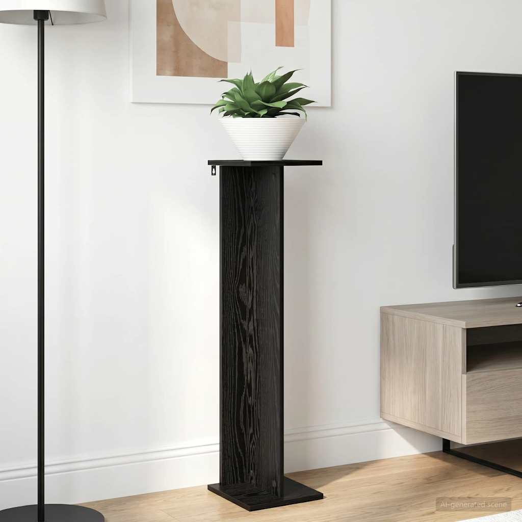 Plantenstandaard 2 pcs Zwarte Eik 25 x 25,5 x 100,5 cm is nu te koop bij PeponiXL, paradijselijk wonen!