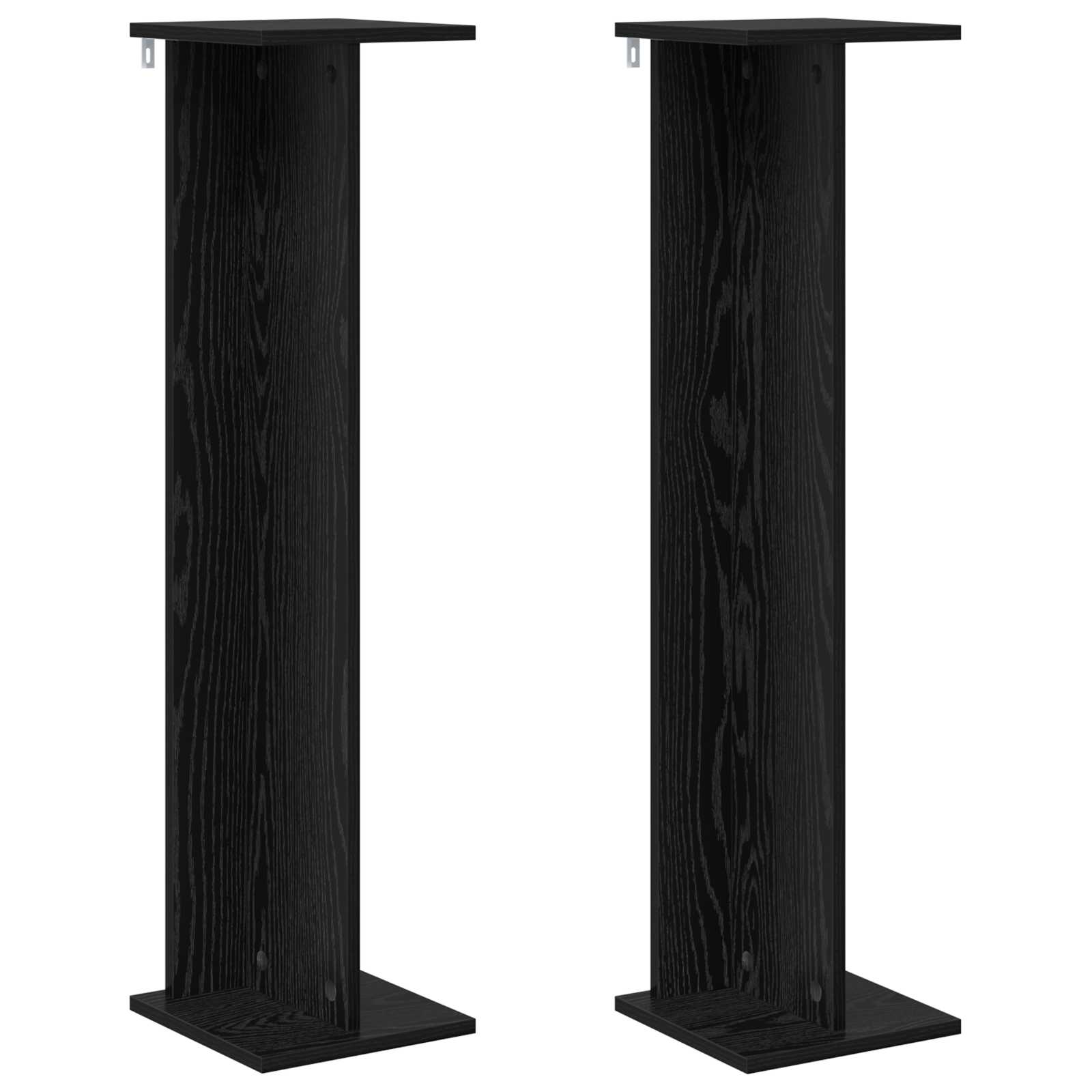 Plantenstandaard 2 pcs Zwarte Eik 25 x 25,5 x 100,5 cm is nu te koop bij PeponiXL, paradijselijk wonen!