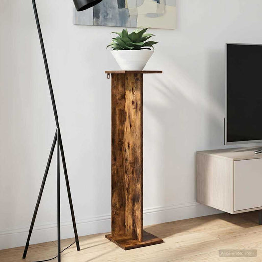 Plantenstandaard Gerookte Eik 25 x 25,5 x 100,5 cm is nu te koop bij PeponiXL, paradijselijk wonen!