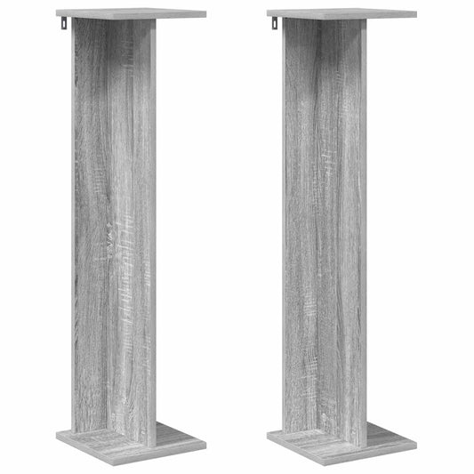 Plantenstandaard 2 pcs Grijze Sonoma 25 x 25,5 x 100,5 cm is nu te koop bij PeponiXL, paradijselijk wonen!