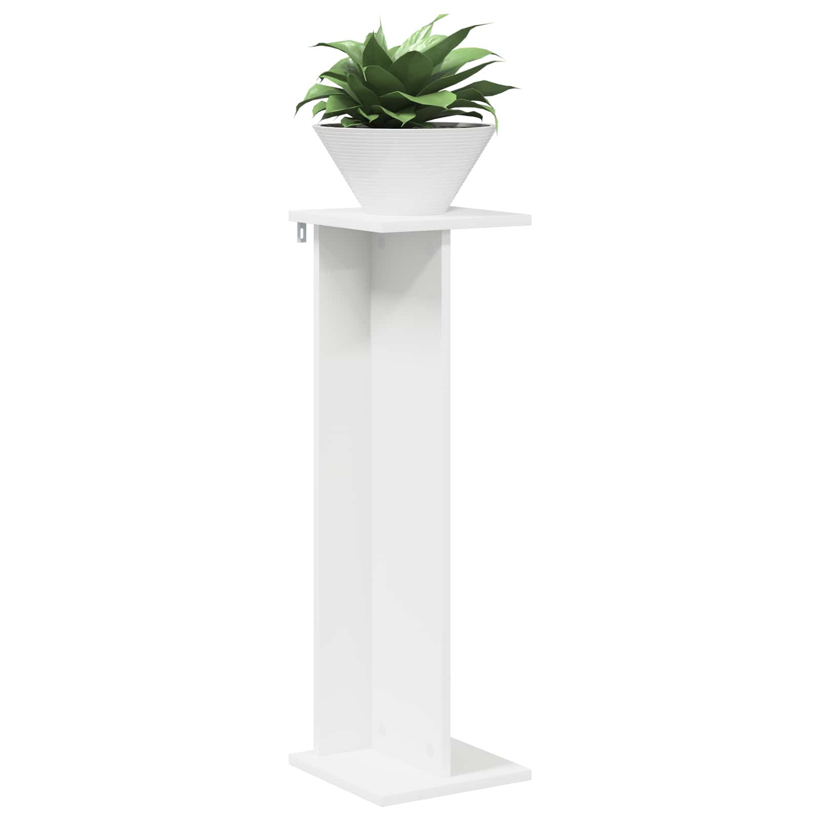 Plantenstandaard Wit 25 x 25,5 x 80,5 cm Geconstrueerd hout is nu te koop bij PeponiXL, paradijselijk wonen!