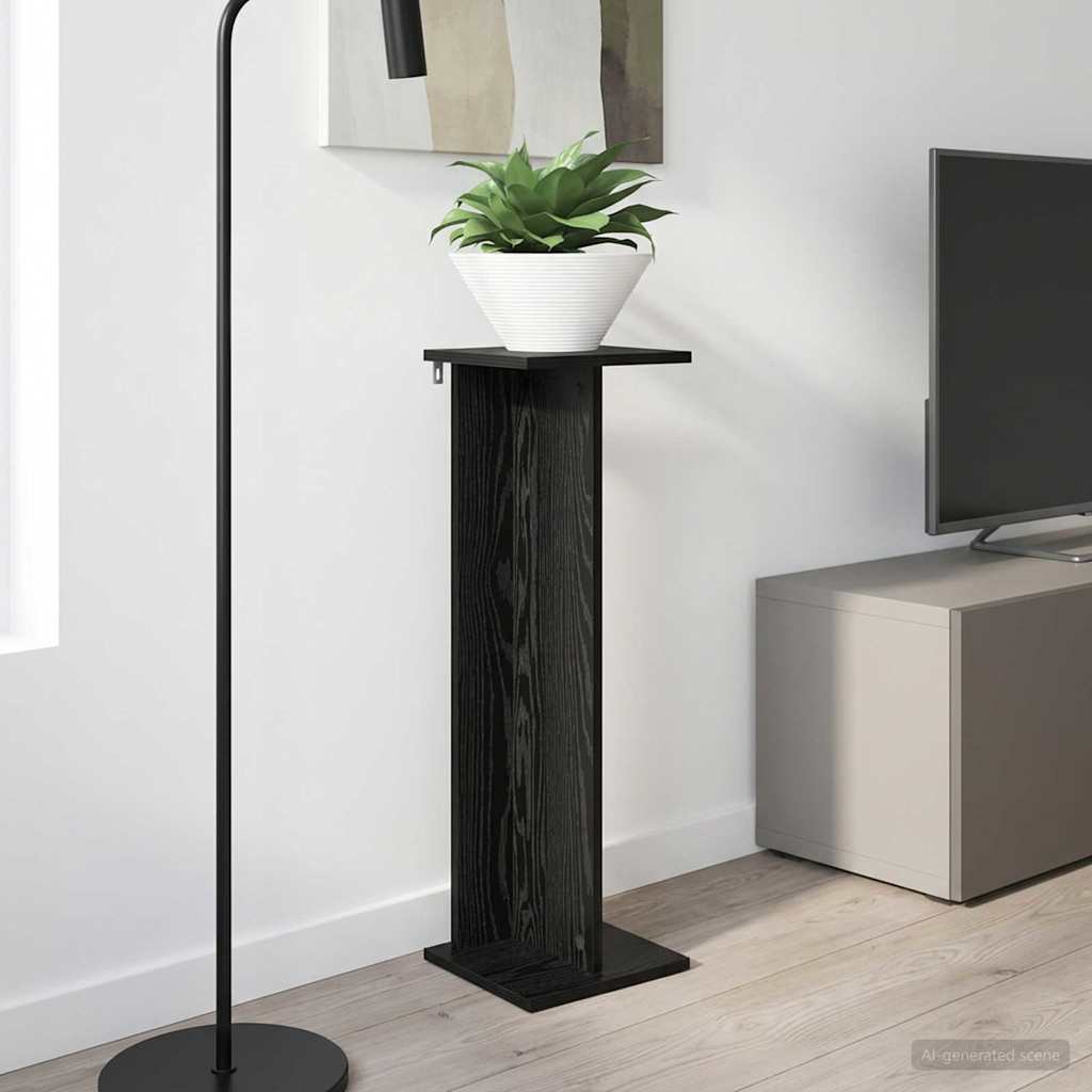 Plantenstandaard Zwarte Eik 25 x 25,5 x 80,5 cm is nu te koop bij PeponiXL, paradijselijk wonen!