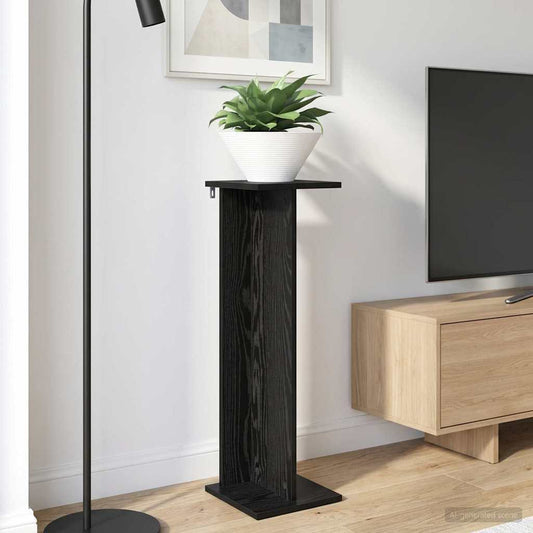 Plantenstandaard 2 pcs Zwarte Eik 25 x 25,5 x 80,5 cm is nu te koop bij PeponiXL, paradijselijk wonen!