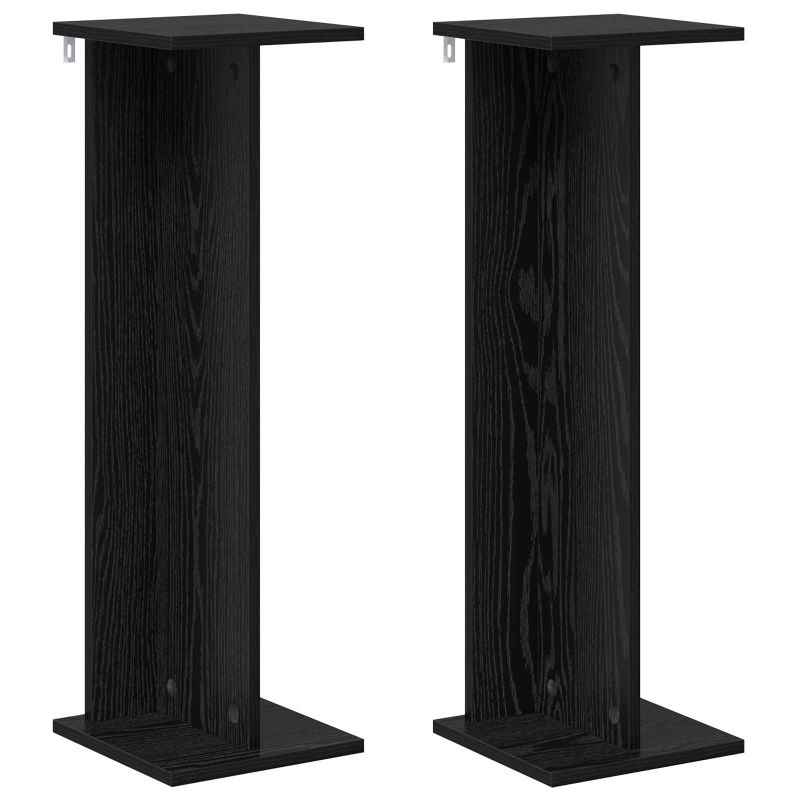 Plantenstandaard 2 pcs Zwarte Eik 25 x 25,5 x 80,5 cm is nu te koop bij PeponiXL, paradijselijk wonen!