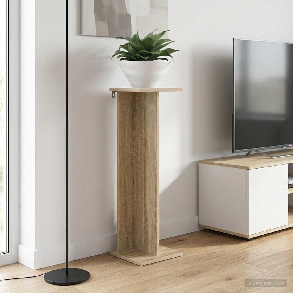 Plantenstandaard 2 pcs Sonoma Eiken 25 x 25,5 x 80,5 cm is nu te koop bij PeponiXL, paradijselijk wonen!