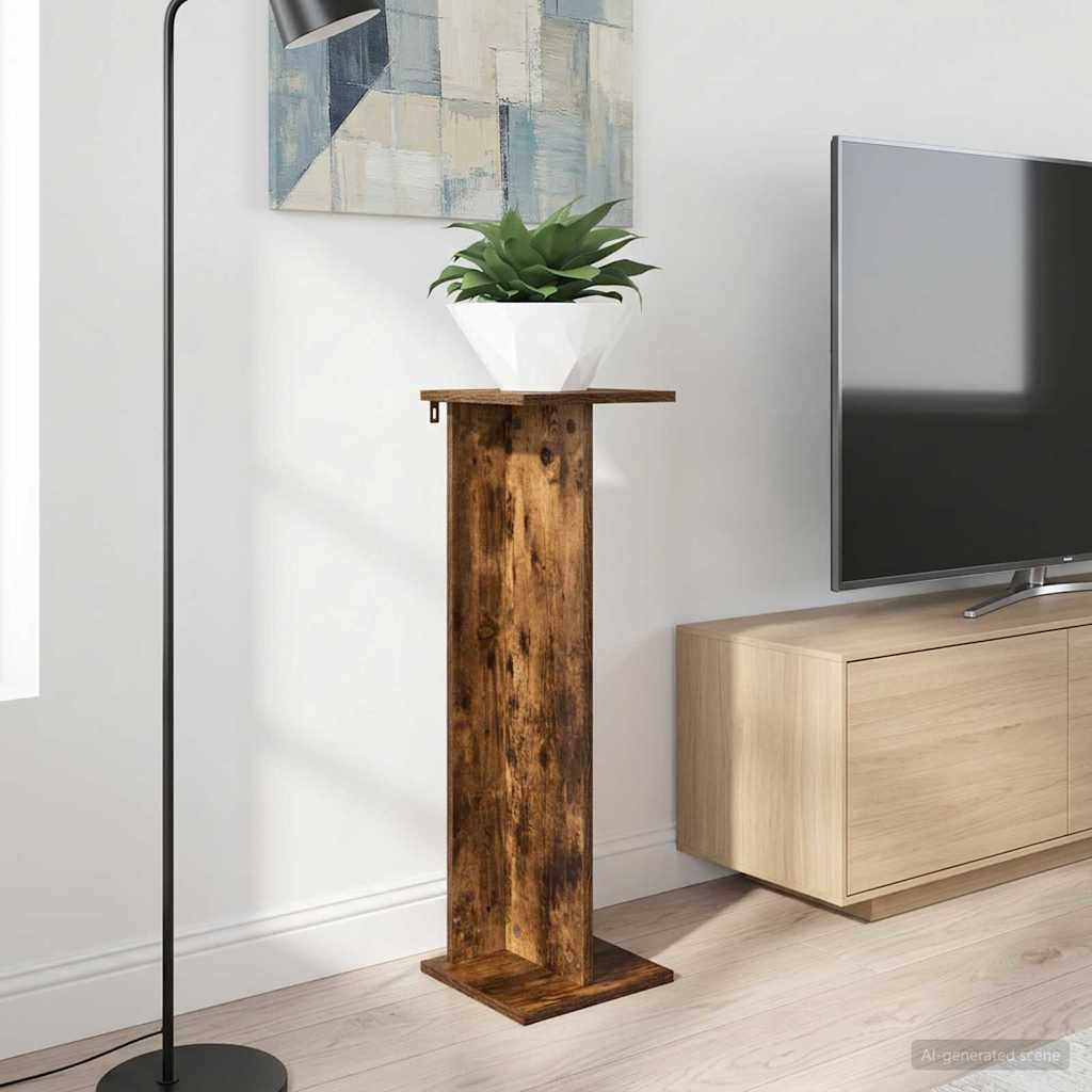 Plantenstandaard Gerookte Eik 25 x 25,5 x 80,5 cm is nu te koop bij PeponiXL, paradijselijk wonen!