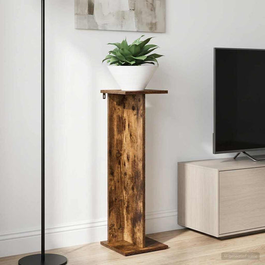 Plantenstandaard 2 pcs Gerookte Eik 25 x 25,5 x 80,5 cm is nu te koop bij PeponiXL, paradijselijk wonen!