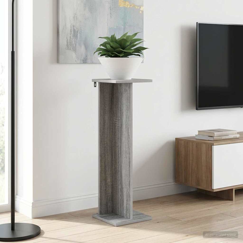 Plantenstandaard 2 pcs Grijze Sonoma 25 x 25,5 x 80,5 cm is nu te koop bij PeponiXL, paradijselijk wonen!