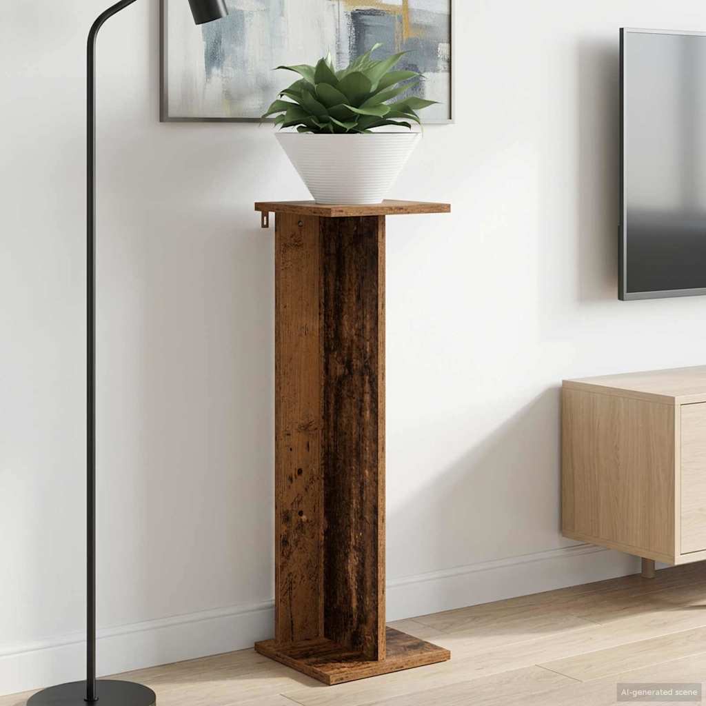 Plantenstandaard Oudhout 25 x 25,5 x 80,5 cm Geconstrueerd hout is nu te koop bij PeponiXL, paradijselijk wonen!