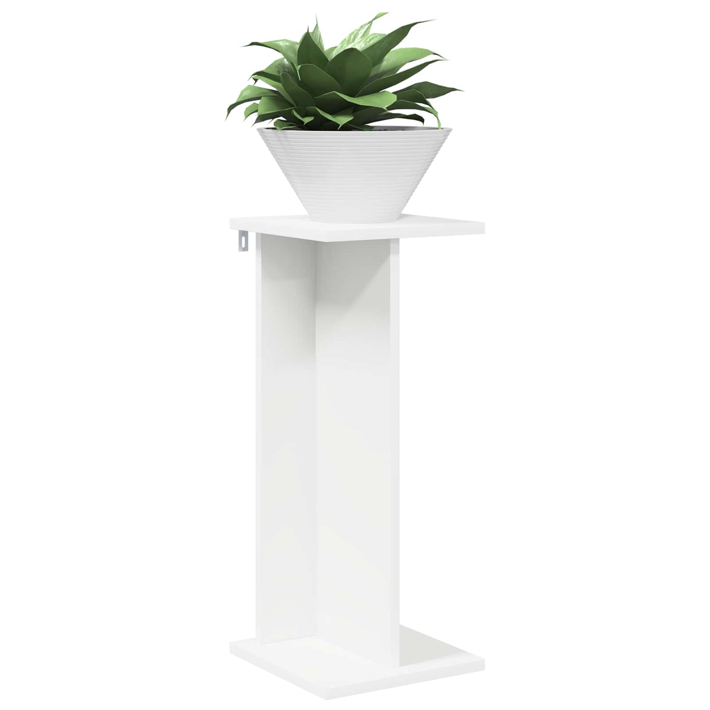 Plantenstandaard Wit 25 x 25,5 x 60,5 cm Geconstrueerd hout is nu te koop bij PeponiXL, paradijselijk wonen!