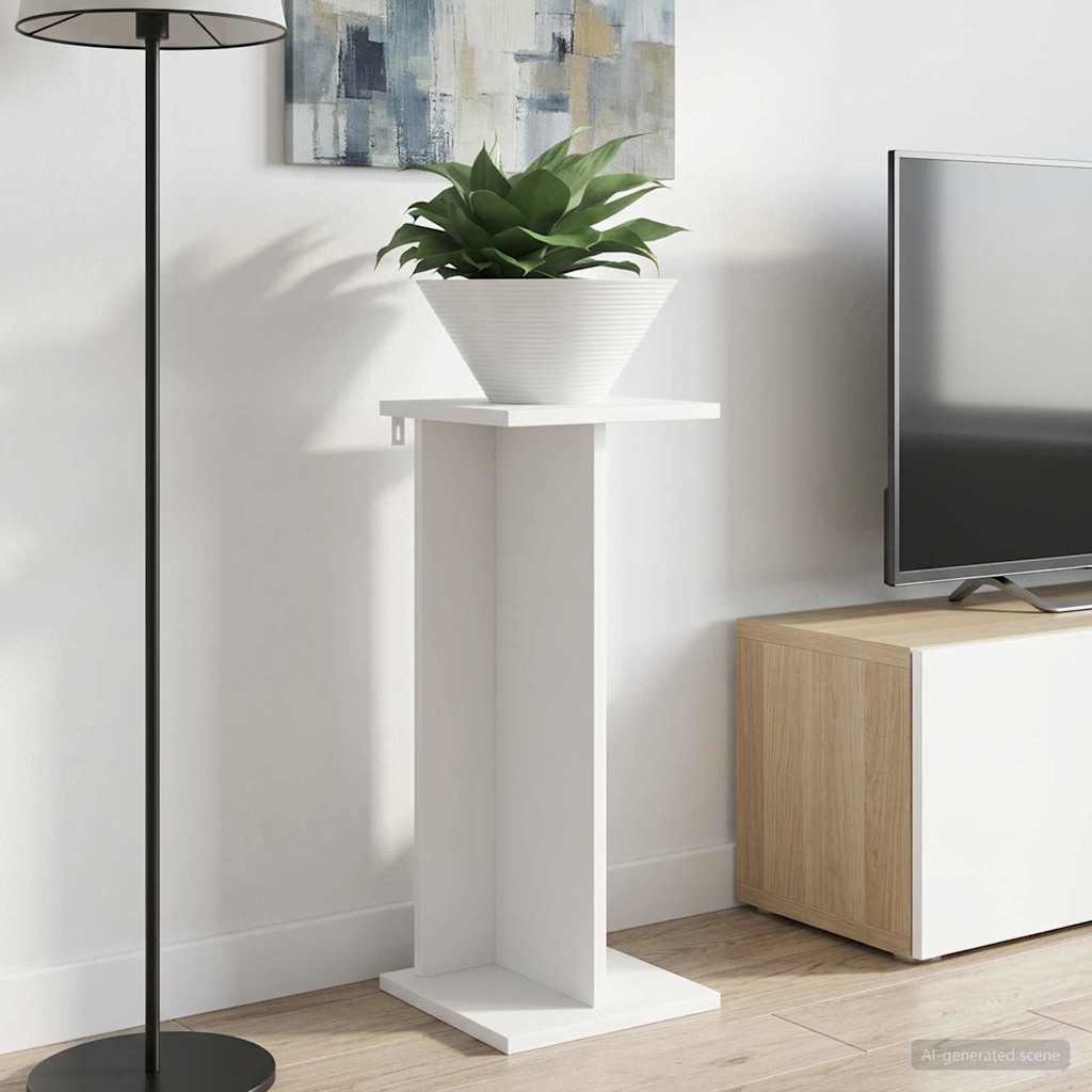 Plantenstandaard 2 pcs Wit 25 x 25,5 x 60,5 cm is nu te koop bij PeponiXL, paradijselijk wonen!