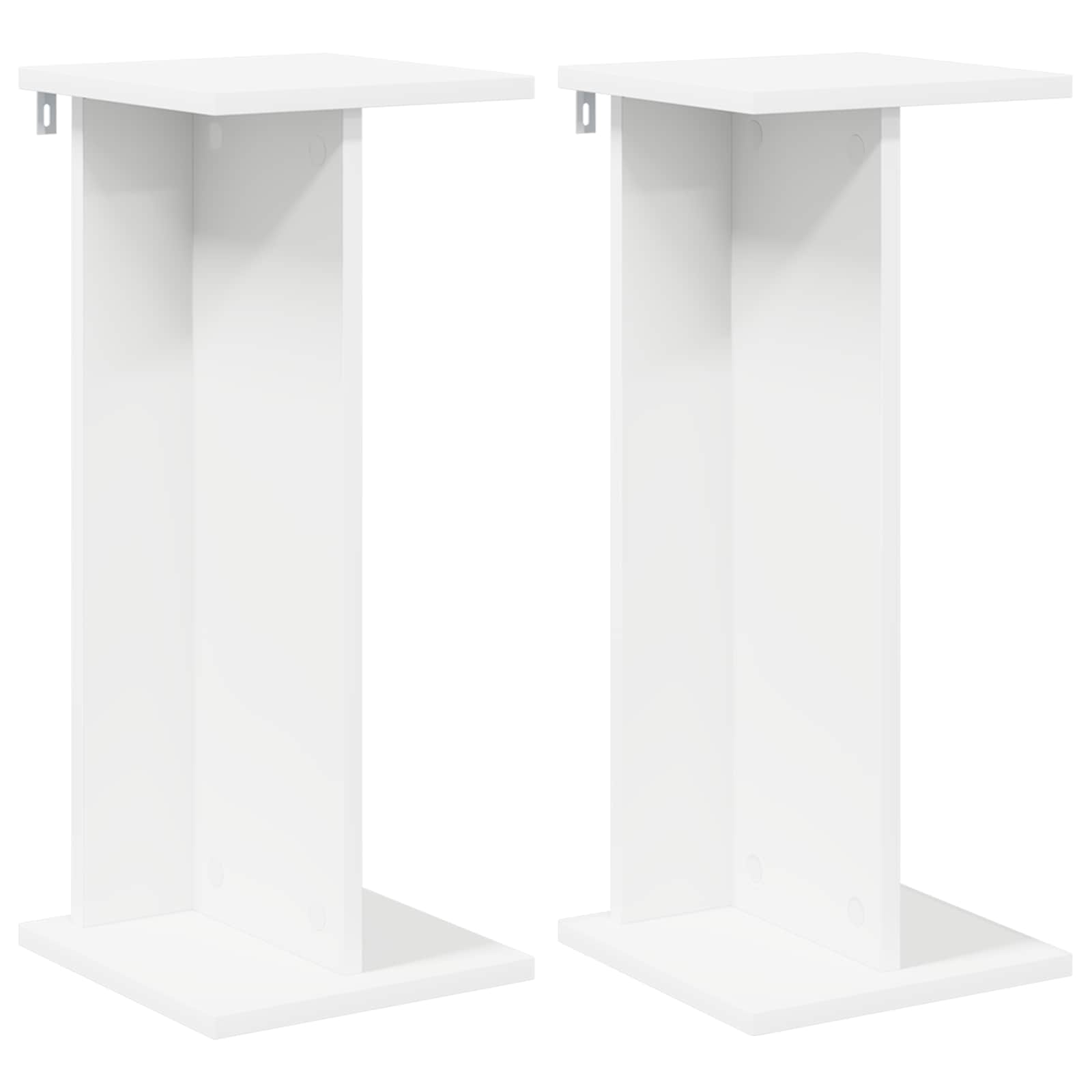 Plantenstandaard 2 pcs Wit 25 x 25,5 x 60,5 cm is nu te koop bij PeponiXL, paradijselijk wonen!