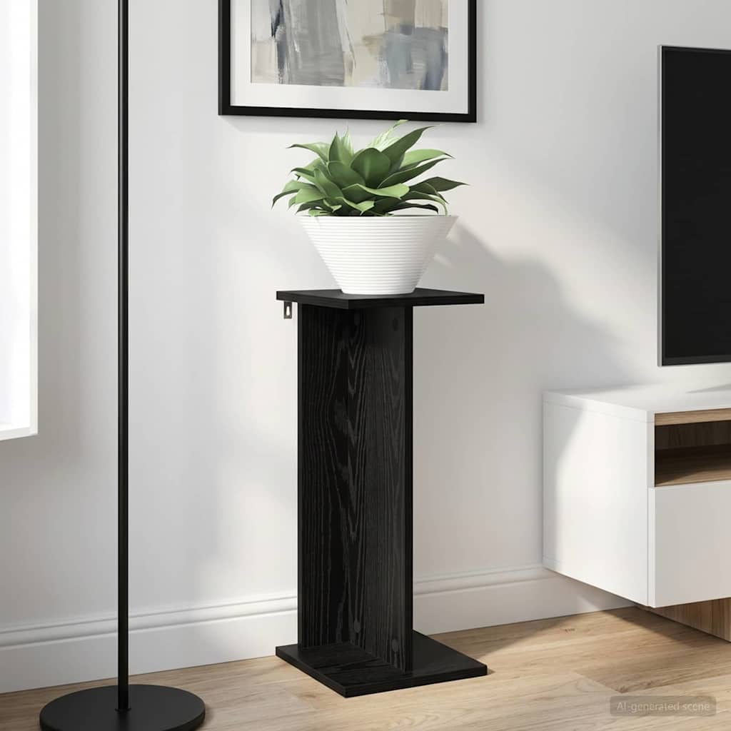 Plantenstandaard 2 pcs Zwarte Eik 25 x 25,5 x 60,5 cm is nu te koop bij PeponiXL, paradijselijk wonen!