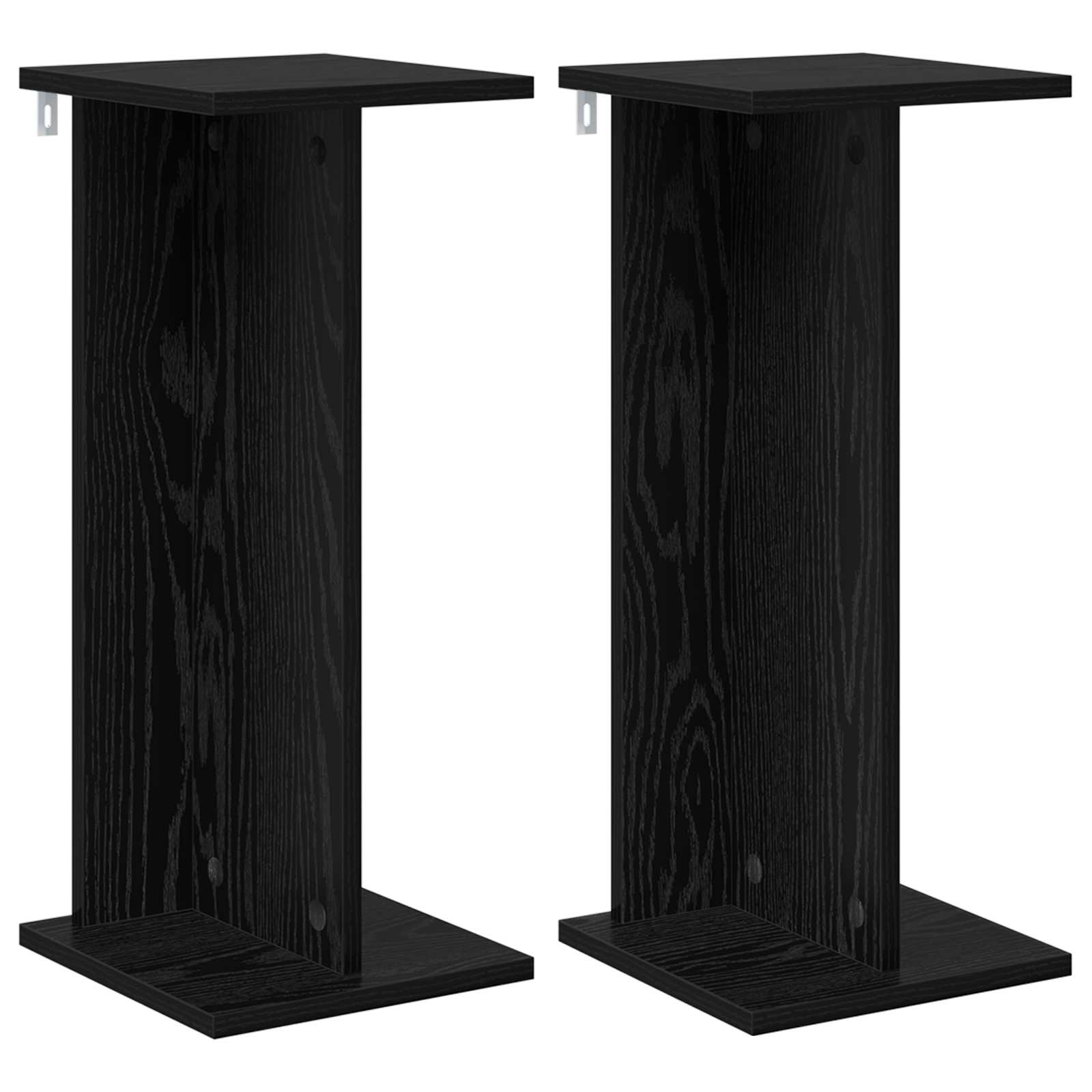 Plantenstandaard 2 pcs Zwarte Eik 25 x 25,5 x 60,5 cm is nu te koop bij PeponiXL, paradijselijk wonen!