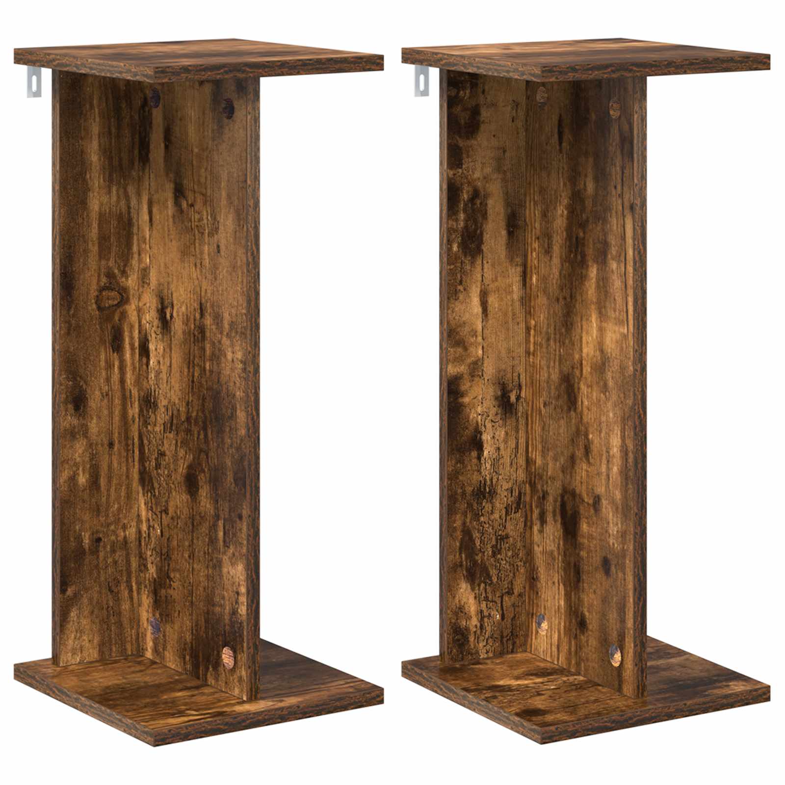 Plantenstandaard 2 pcs Gerookte Eik 25 x 25,5 x 60,5 cm is nu te koop bij PeponiXL, paradijselijk wonen!