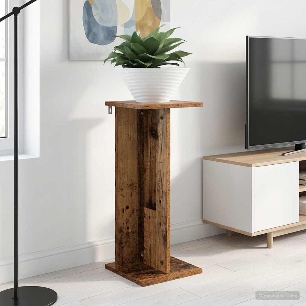 Plantenstandaard Oudhout 25 x 25,5 x 60,5 cm Geconstrueerd hout is nu te koop bij PeponiXL, paradijselijk wonen!