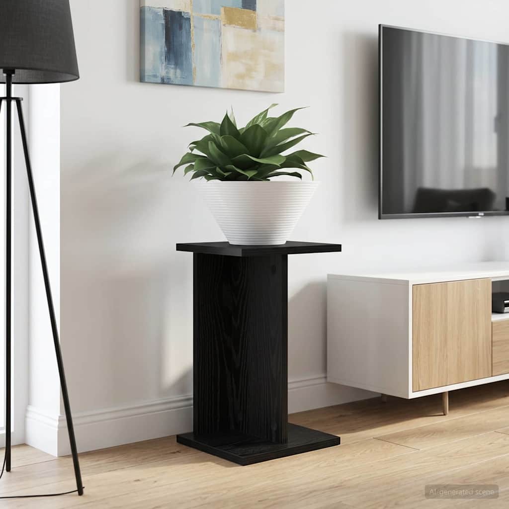 Plantenstandaard 2 pcs Zwarte Eik 25 x 25,5 x 40,5 cm is nu te koop bij PeponiXL, paradijselijk wonen!