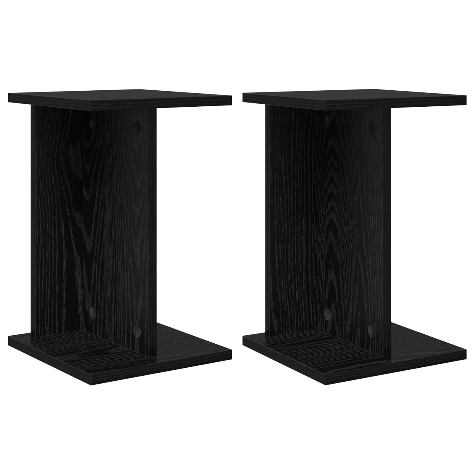 Plantenstandaard 2 pcs Zwarte Eik 25 x 25,5 x 40,5 cm is nu te koop bij PeponiXL, paradijselijk wonen!